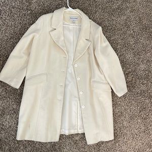 Cream Wool Peacoat - Jessica London - Size 22